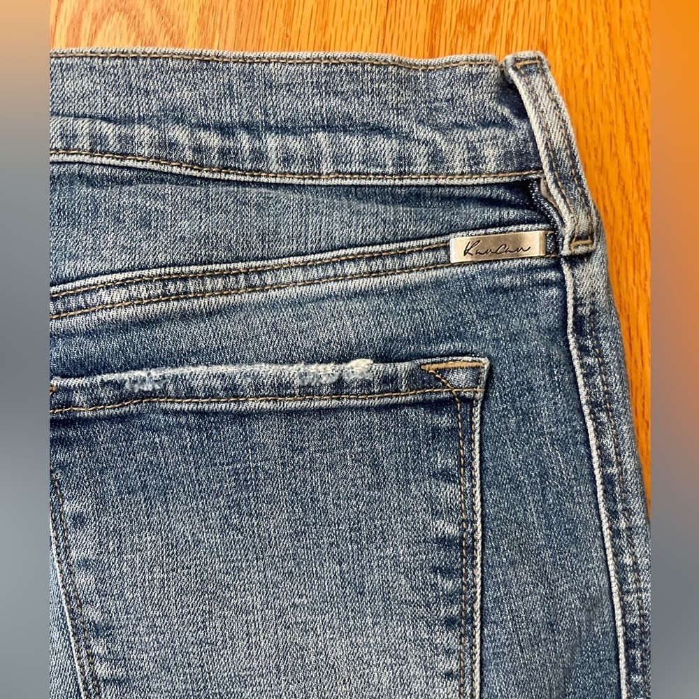 KanCan Blue Lightly Distressed Straight Jeans - Picture 6 of 8